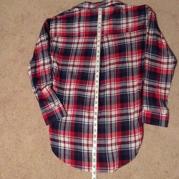 NWT Plaid Rayon Button Down - Picture 5 of 8